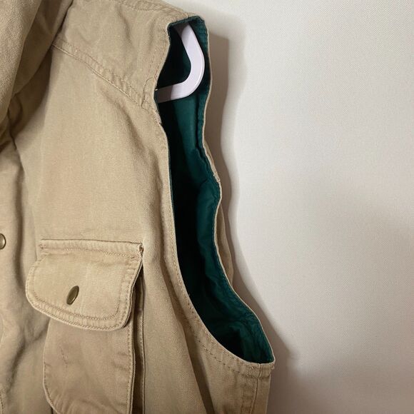 VTG Eddie Bauer Quilt Lined Goose Down Vest Canvas Field Chore Hunting Mens M - Picture 13 of 16